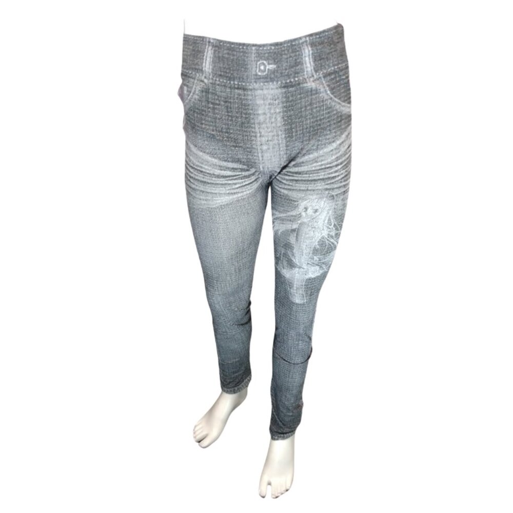 Black/White Anime Leggings for Girls